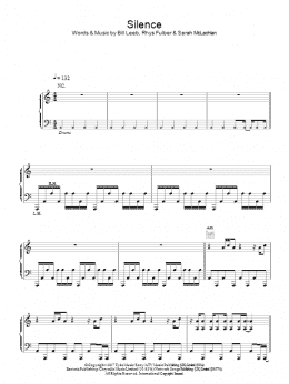 page one of Silence (Piano, Vocal & Guitar Chords)