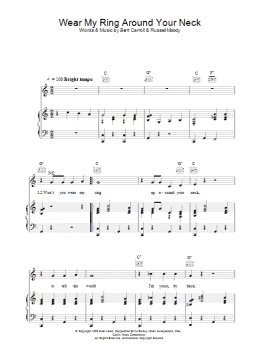 page one of Wear My Ring Around Your Neck (Piano, Vocal & Guitar Chords)