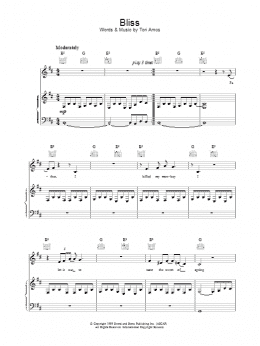 page one of Bliss (Piano, Vocal & Guitar Chords)