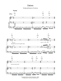 page one of Datura (Piano, Vocal & Guitar Chords)