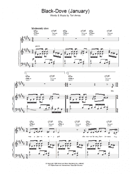page one of Black Dove (January) (Piano, Vocal & Guitar Chords)