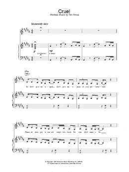 page one of Cruel (Piano, Vocal & Guitar Chords)