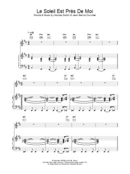 page one of Le Soleil Est Pres De Moi (Piano, Vocal & Guitar Chords)