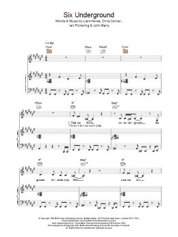 page one of Six Underground (Piano, Vocal & Guitar Chords)