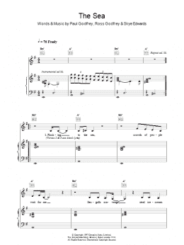 page one of The Sea (Piano, Vocal & Guitar Chords)