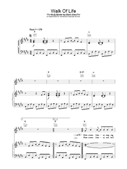 page one of Walk Of Life (Piano, Vocal & Guitar Chords)