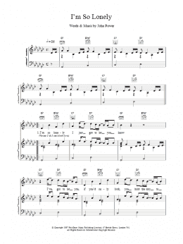 page one of I'm So Lonely (Piano, Vocal & Guitar Chords)