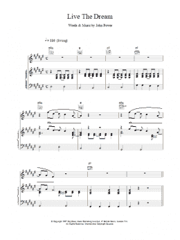 page one of Live The Dream (Piano, Vocal & Guitar Chords)