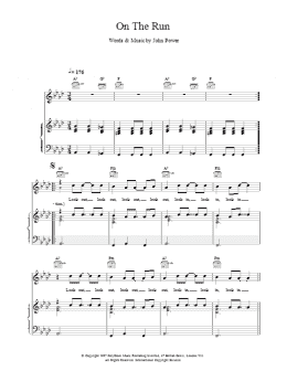 page one of On The Run (Piano, Vocal & Guitar Chords)