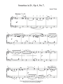 page one of Sonatina Op4 No7 (Piano Solo)