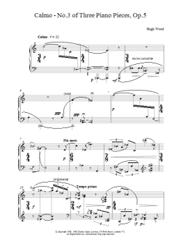 page one of Calmo Op5 (Piano Solo)