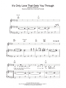 page one of Its Only Love That Gets You Through (Piano, Vocal & Guitar Chords)