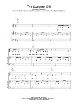 page one of The Sweetest Gift (Piano, Vocal & Guitar Chords)