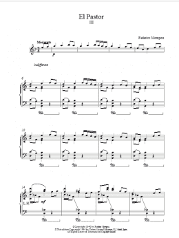 page one of El Pastor III (Piano Solo)