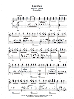 page one of Granada From Suite Espanola (Piano Solo)