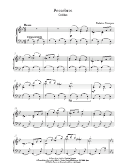 page one of Pessebres Creches I (Piano Solo)
