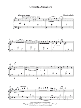 page one of Serenata Andaluza (Piano Solo)