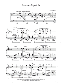 page one of Serenata Espanola (Piano Solo)