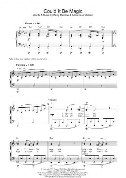 page one of Could It Be Magic (Piano, Vocal & Guitar Chords)
