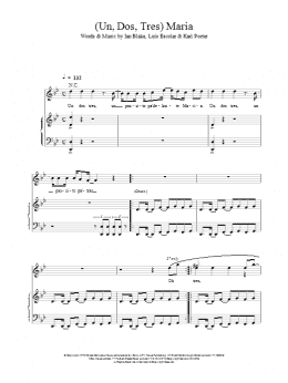 page one of (Un, Dos, Tres) Maria (Piano, Vocal & Guitar Chords)
