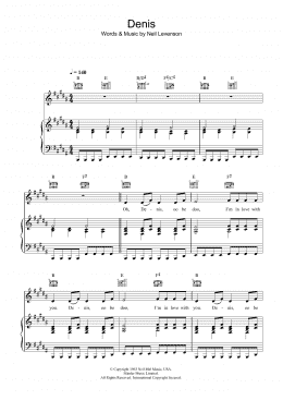 page one of Denis (Piano, Vocal & Guitar Chords)
