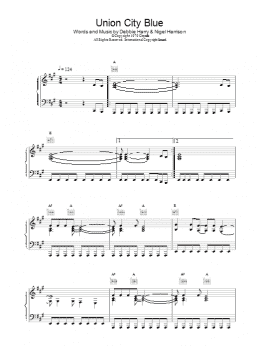page one of Union City Blue (Piano, Vocal & Guitar Chords)