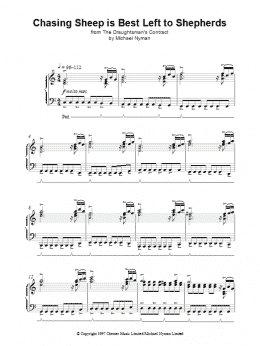 page one of Chasing Sheep Is Best Left To Shepherds (Piano Solo)