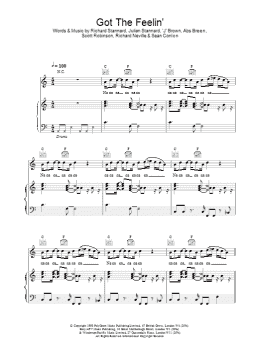 page one of Got The Feelin (Piano, Vocal & Guitar Chords)