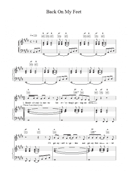 page one of Back On My Feet (Piano, Vocal & Guitar Chords)