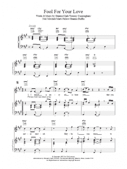 page one of Fool For Your Love (Piano, Vocal & Guitar Chords)