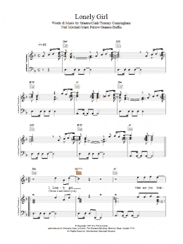 page one of Lonely Girl (Piano, Vocal & Guitar Chords)
