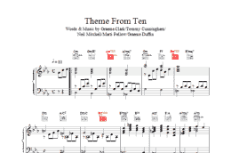 page one of Theme From Ten (Piano, Vocal & Guitar Chords)