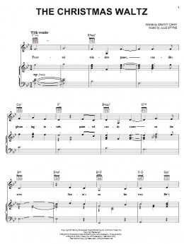 page one of The Christmas Waltz (Piano, Vocal & Guitar Chords (Right-Hand Melody))