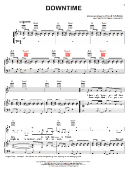 page one of Downtime (Piano, Vocal & Guitar Chords (Right-Hand Melody))
