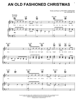 page one of An Old Fashioned Christmas (Piano, Vocal & Guitar Chords (Right-Hand Melody))