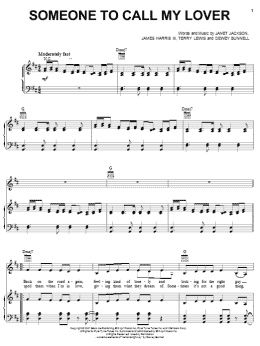 page one of Someone To Call My Lover (Piano, Vocal & Guitar Chords (Right-Hand Melody))