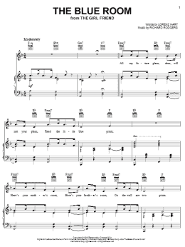 page one of The Blue Room (Piano, Vocal & Guitar Chords (Right-Hand Melody))