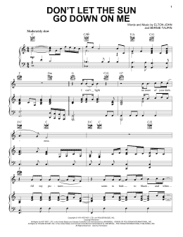 page one of Don't Let The Sun Go Down On Me (Piano, Vocal & Guitar Chords (Right-Hand Melody))