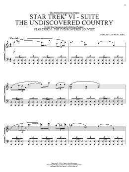 page one of Star Trek VI - The Undiscovered Country (Piano Solo)