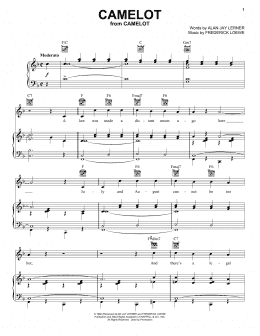 page one of Camelot (Piano, Vocal & Guitar Chords (Right-Hand Melody))