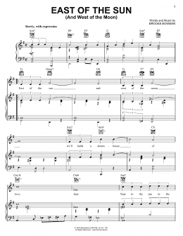 page one of East Of The Sun (And West Of The Moon) (Piano, Vocal & Guitar Chords (Right-Hand Melody))