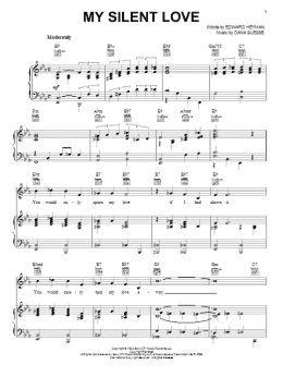 page one of My Silent Love (Piano, Vocal & Guitar Chords (Right-Hand Melody))