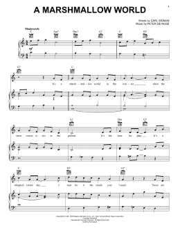 page one of A Marshmallow World (Piano, Vocal & Guitar Chords (Right-Hand Melody))