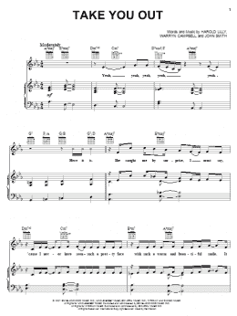 page one of Take You Out (Piano, Vocal & Guitar Chords (Right-Hand Melody))