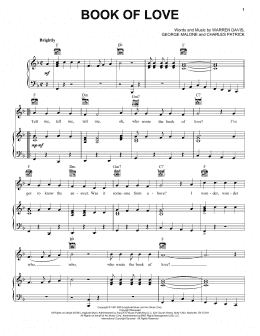 page one of Book Of Love (Piano, Vocal & Guitar Chords (Right-Hand Melody))