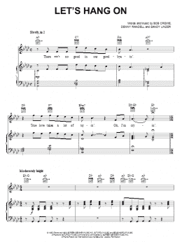 page one of Let's Hang On (Piano, Vocal & Guitar Chords (Right-Hand Melody))
