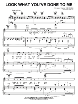 page one of Look What You've Done To Me (Piano, Vocal & Guitar Chords (Right-Hand Melody))