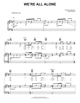 page one of We're All Alone (Piano, Vocal & Guitar Chords (Right-Hand Melody))