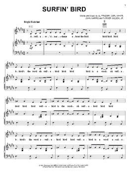 page one of Surfin' Bird (Piano, Vocal & Guitar Chords (Right-Hand Melody))
