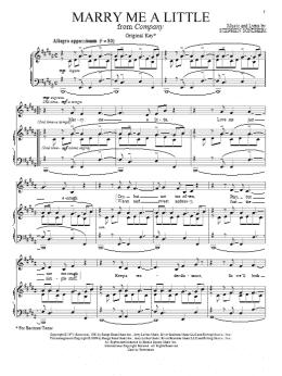 page one of Marry Me A Little (Piano, Vocal & Guitar Chords (Right-Hand Melody))